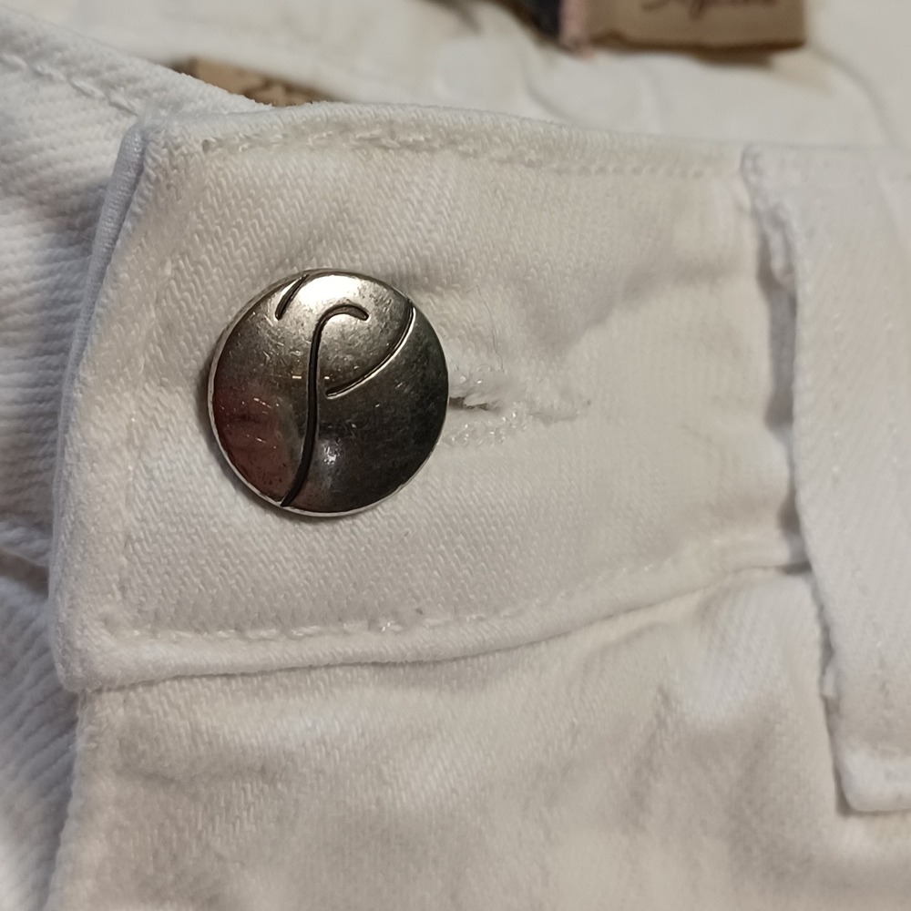 Paige Skyline Skinny Jeans White Denim Size 25 Made in USA Womens - Picture 12 of 15